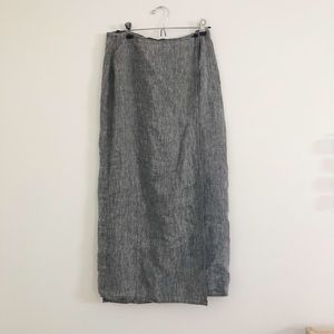 Linen wrap skirt